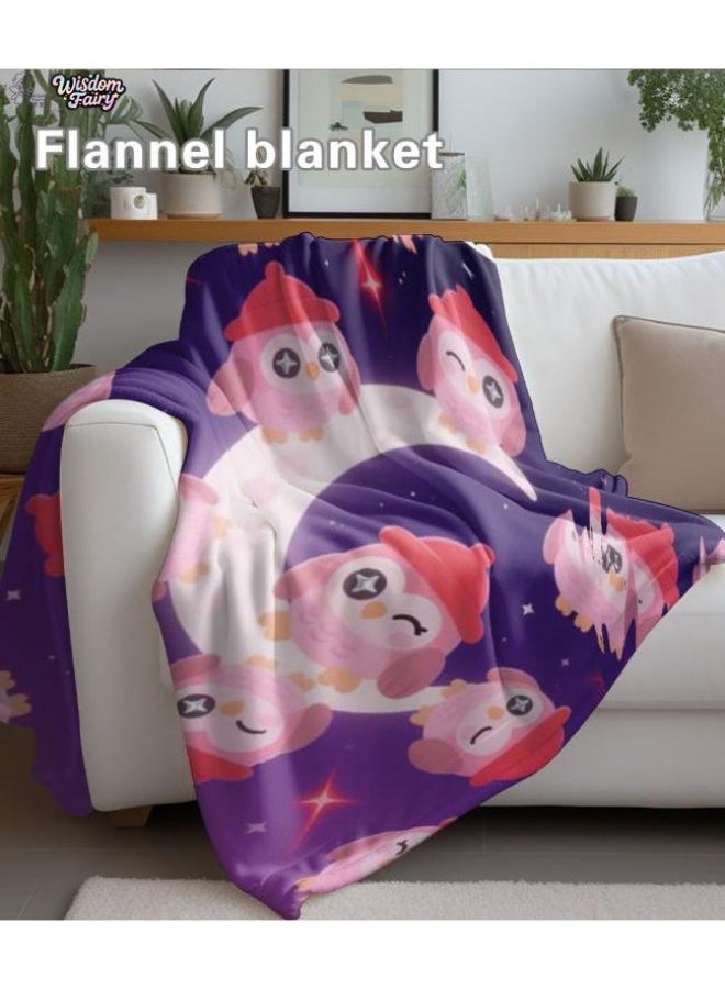 general Wisdom Fairy (latest) flannel thin blanket (warm and comfortable, suitable for sleep, game use, dust and sandproof) 150cm*200cm - 73 - Image 1
