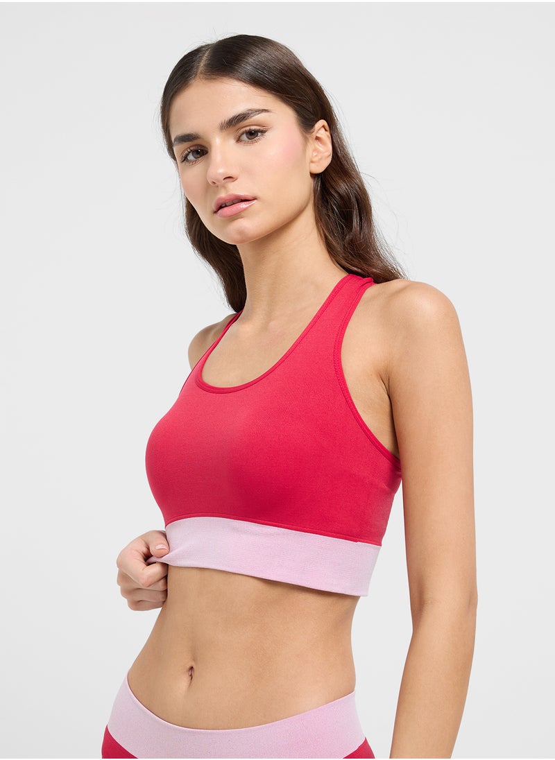 Contrast Band Bralette & Brief Set