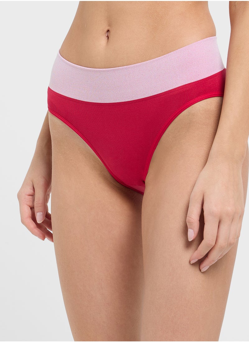 Contrast Band Bralette & Brief Set