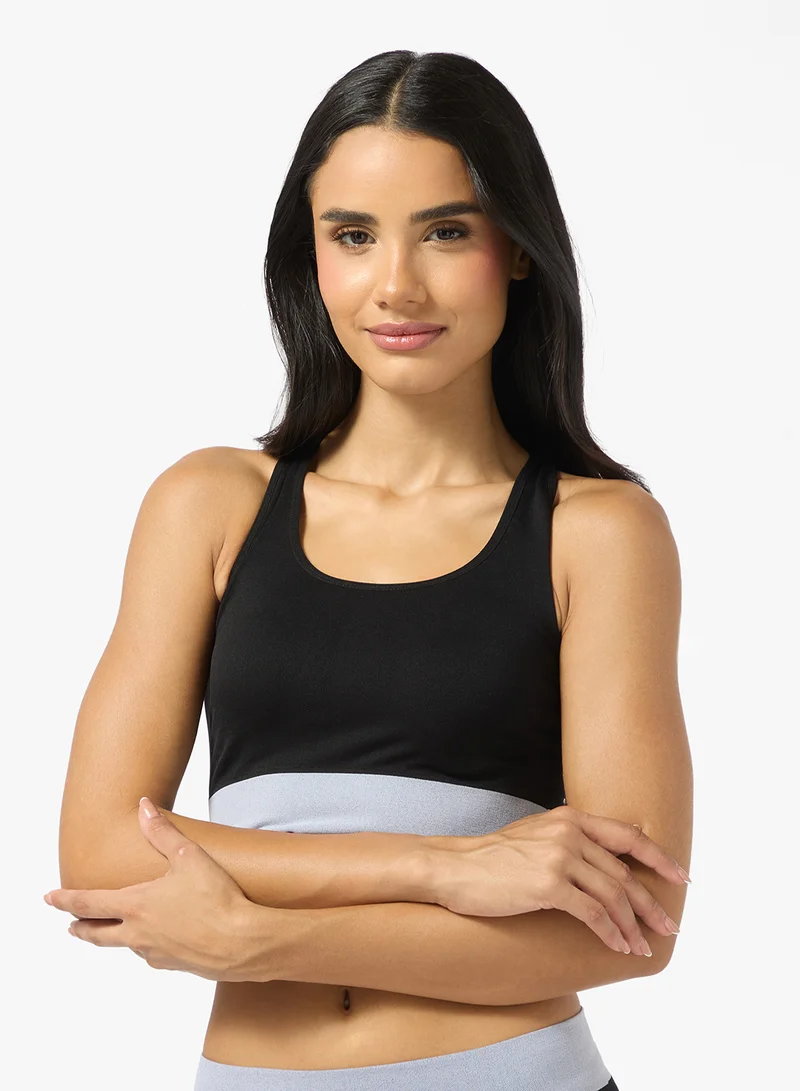 Ginger Contrast Band Bralette & Brief Set