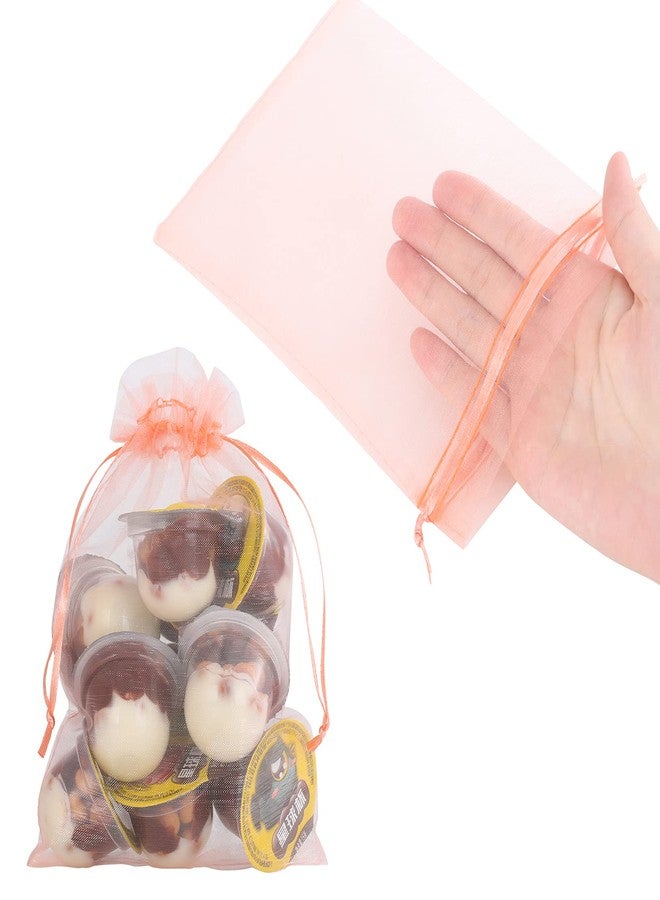 Ponpon 100pcs Assorted Color Organza Bags, Drawstring Mesh Bags for Candy Jewellery Random Color(3.15x4inch) - Image 4