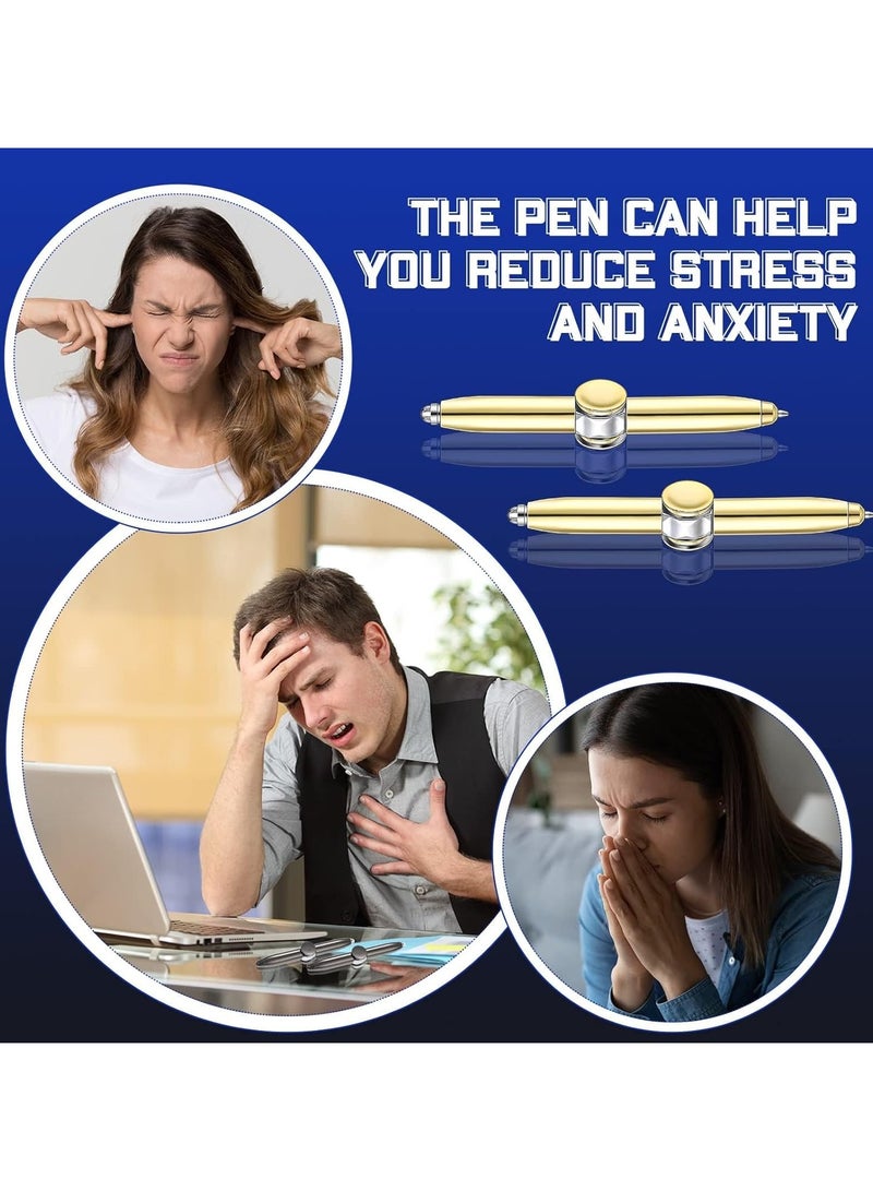 general 2-Piece Fingertip Rotating Pens with LED Light Rotating Ballpoint Pens for Business Professionals and Students Anti-Stress Gift Pens - Image 5