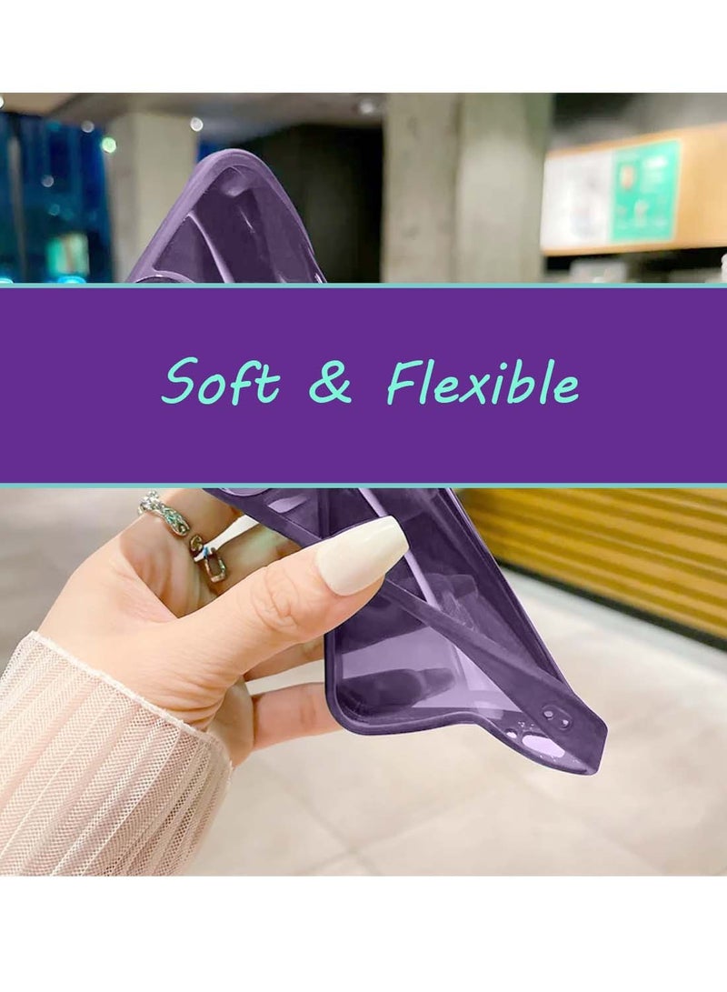 Wtech vivo V40 Lite (IDN) 5G 2024 Soft Transparent TPU Silicone Ultra Thin Phone Stylish Electroplated Camera Border Back Case Cover - Eggplant Purple - Image 5