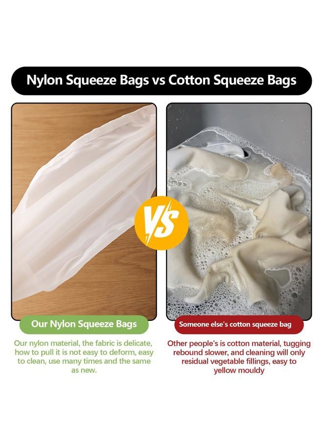 Slodki Cheese Cloth Bag For Straining, Nut Milk Bag - Reusable Straining Bags For Nut Milk, Soy Milk, Dumpling Fillings, And More (3, S) (3, M) - Image 4