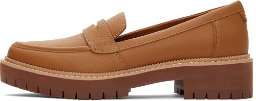 TOMS Womens Cara Slip On Lug Sole Loafers Casual - Brown - Size 9 B - Image 1