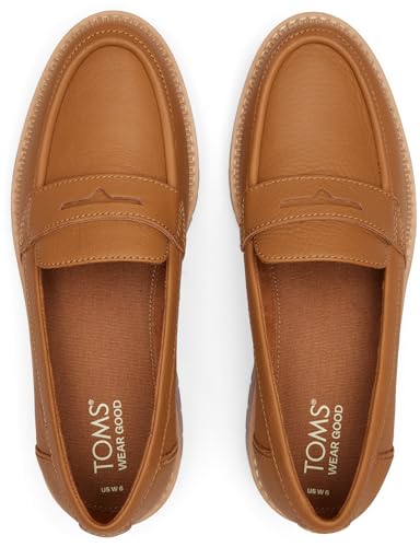 TOMS Womens Cara Slip On Lug Sole Loafers Casual - Brown - Size 9 B - Image 5