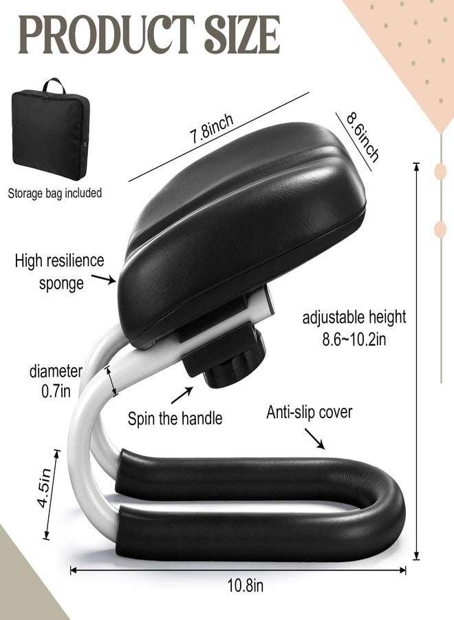 SiliFine Meditation Bench with Carrying Bag, 3 Level Adjustable Metal Meditation Stool, Non-Slip Prayer Kneeling Stool with Cushion, Ergonomic Prayer Chair for Meditations Yoga(Black) - Image 3