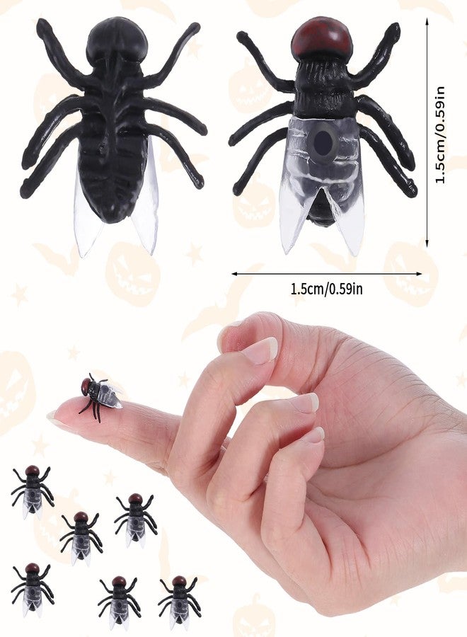HaiFafafaing 200 Pcs Plastic Fake Flies, Realistic Insect Joke Toys, Simulated Bugs for Halloween Pranks, Party Supplies, Trick Props - Image 2
