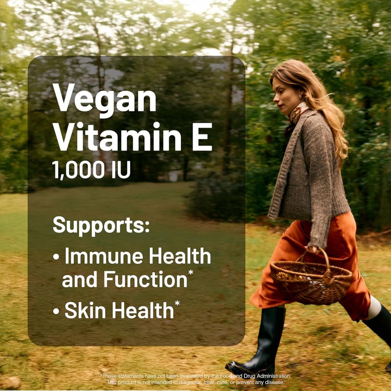 NatureWise Vitamin E 1000 IU Softgels 450mg dLAlpha  Vegan GlutenFree SoyFree NonGMO Antioxidant Dietary Supplement for Skin Heart Eye and Immune Health Support  60Day Supply 120 Count - Image 4