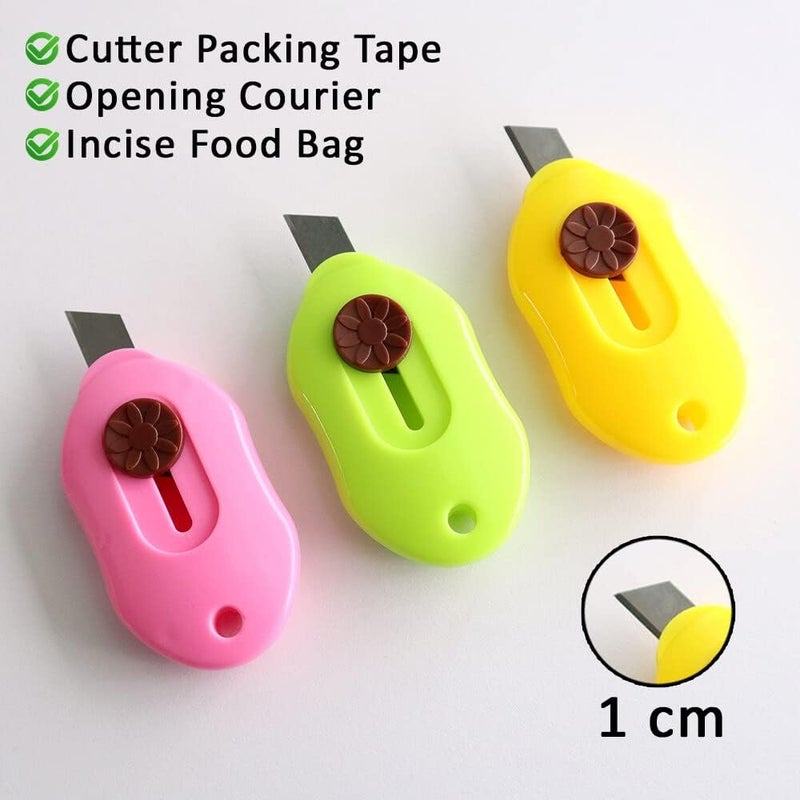 53 Arts 6 Pcs Mini Utility Student Paper Cutter – Lightweight Compact Safety Knife | Multi-Functional Manual Cutter for Stationery, Paper, and Craft Use - Image 2