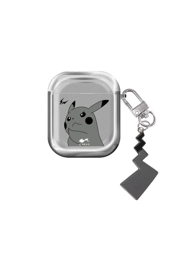 Generic - Japanese Cartoon Lightning Pickup Airpods4 Generation Protective Cover For 2/3 Generation Pro2 For Apple Bluetooth Earphone Case-Color:Matte Gray Pickup + Pendant-Applicable Model:Airpods 3 Generation - Image 1