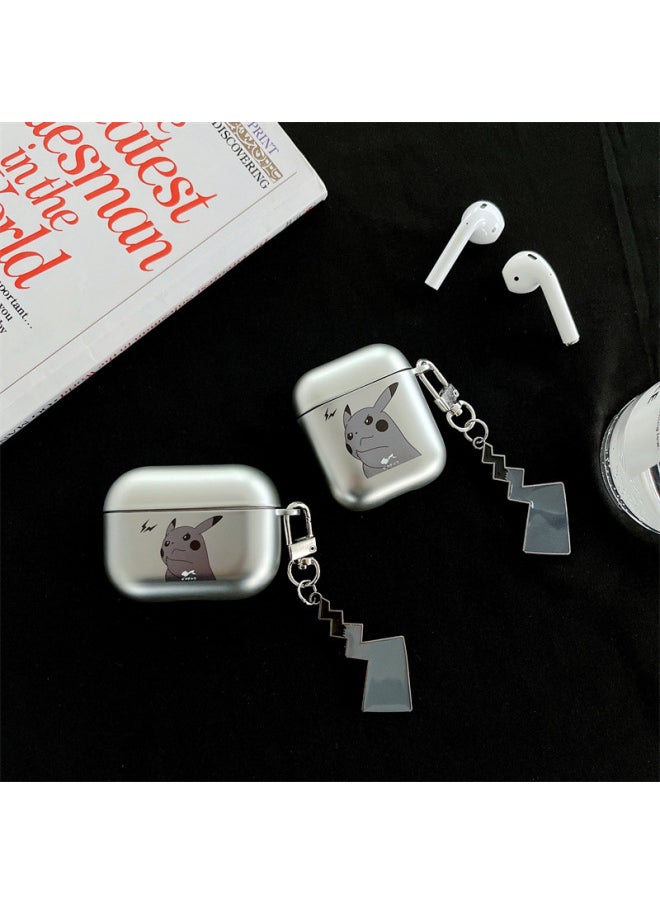Generic - Japanese Cartoon Lightning Pickup Airpods4 Generation Protective Cover For 2/3 Generation Pro2 For Apple Bluetooth Earphone Case-Color:Matte Gray Pickup + Pendant-Applicable Model:Airpods 3 Generation - Image 1