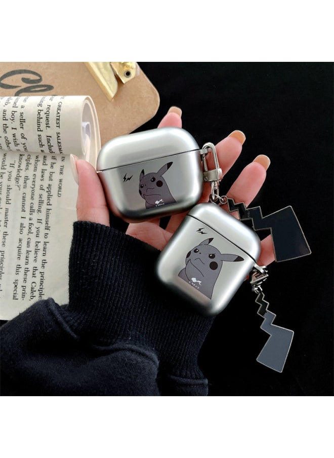 Generic - Japanese Cartoon Lightning Pickup Airpods4 Generation Protective Cover For 2/3 Generation Pro2 For Apple Bluetooth Earphone Case-Color:Matte Gray Pickup + Pendant-Applicable Model:Airpods 3 Generation - Image 1