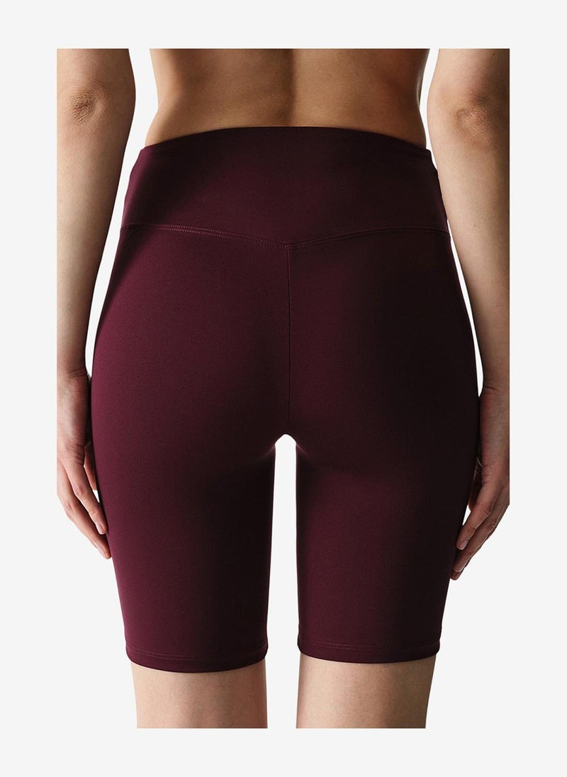 Penti Women New Smooth Feel Biker Bordeaux Shorts - Image 5