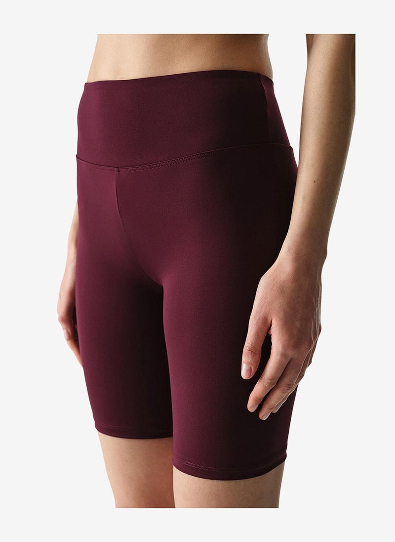 Penti Women New Smooth Feel Biker Bordeaux Shorts - Image 3