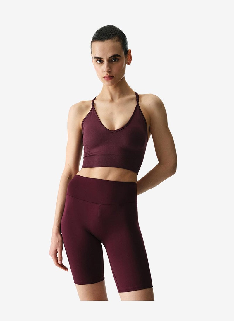 Penti Women New Smooth Feel Biker Bordeaux Shorts - Image 1