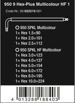 950/9 Hex-Plus Hf Colored Ball Head Allen Set 05022210001 - pzsku/ZCE9B4271631F13BC797AZ/45/_/1739902864/35abbcec-0aa2-43d3-a9d1-cc7d15dc9057