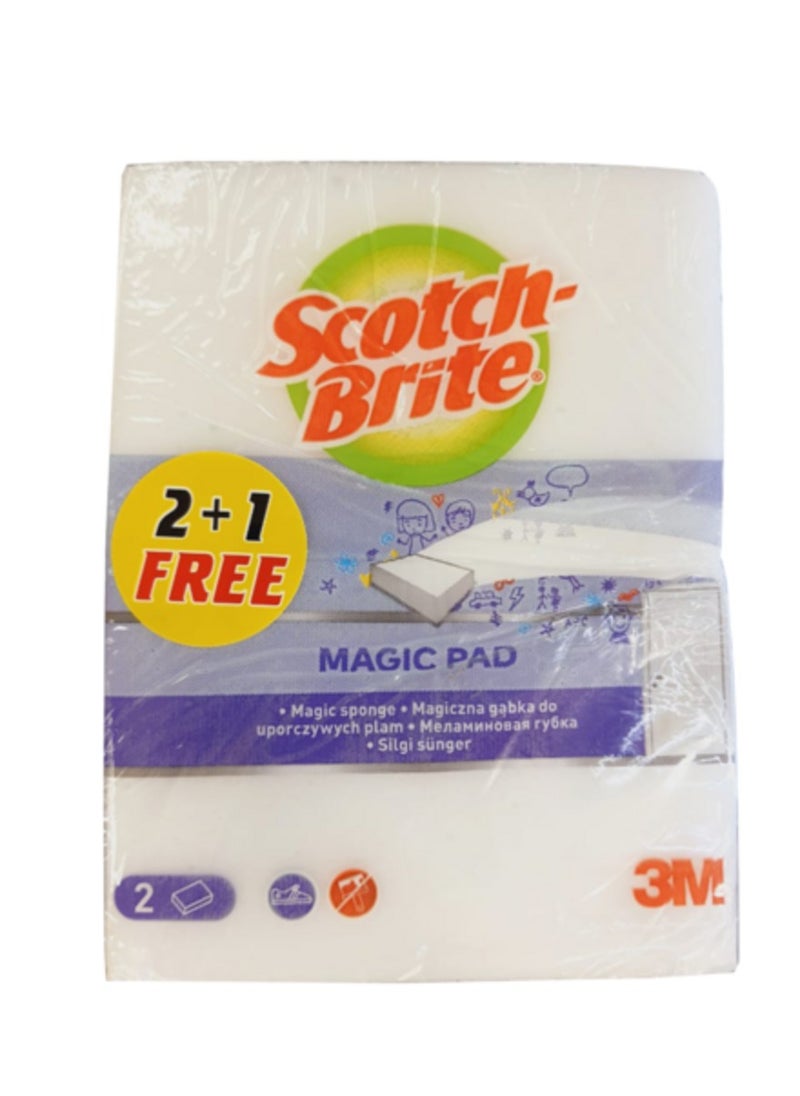 3-Piece High Quality and Durable Magic Cleaning Pad  White - pzsku/ZCE9B42F3FCFD0ABF8E9DZ/45/_/1738136472/ef5ceafd-b90e-4b4f-8efb-3c3443bed6de