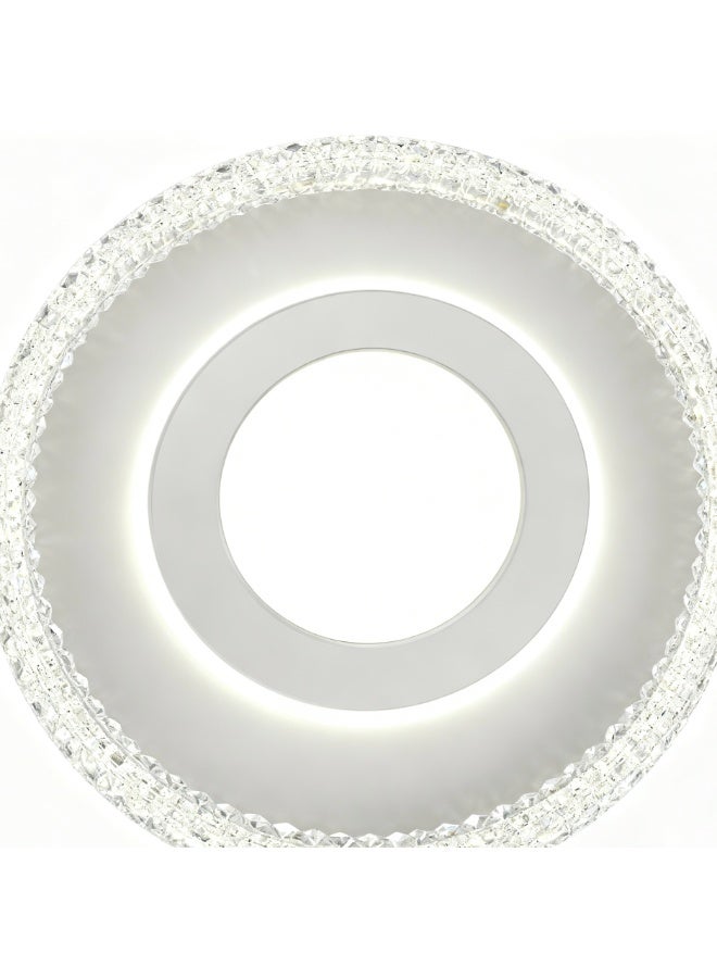 Vmax 100W LED Ceiling Light, 3 Color Temperature (3000K/4000K/6500K), Round Flush Mount Fixture Φ495mm, 8000LM, Crystal Edge Design, Iron + PMMA Body, Bedroom Lighting - Image 5