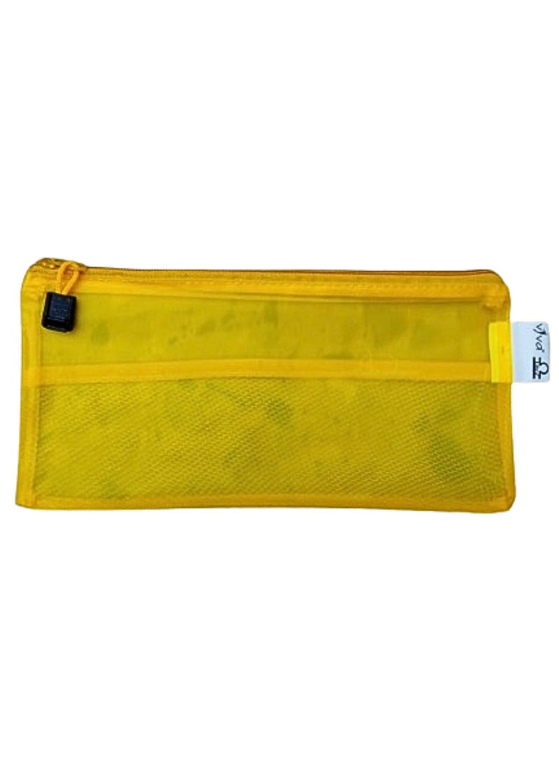 Libra A6 Zipper File Bags, Zippered Waterproof  Pouch Plastic Zip Document Filing Folder YELLOW - Image 2