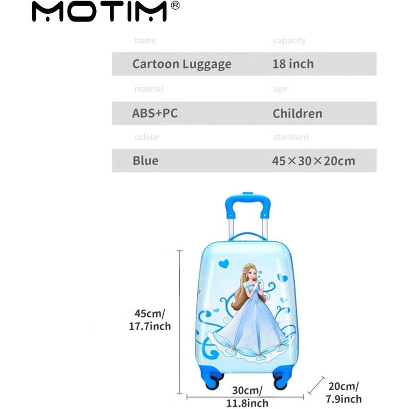 Travel Kid's Luggage 18inch Carry on Hard Side Upright Cartoon Spinner Luggage - Image 3