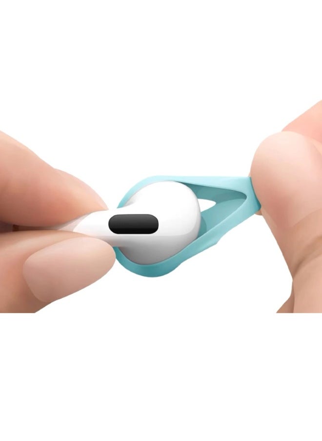 OMEVE 3 Pairs Cover for AirPods 4 Anti Scratches Add Grip Sport Ear Tips Compatible with AirPods 4th Generation (White Black and Green)  - Image 5