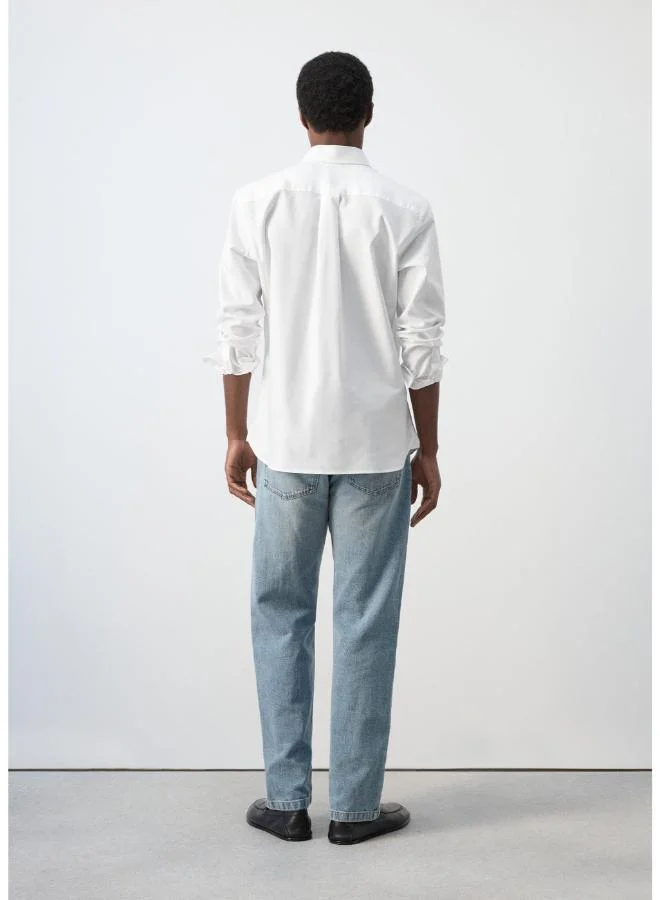 Mango Man  Lightweight Oxford shirt 100% cotton regular fit for Men | Best Price UAE