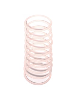 Mia Mia Silkies Silicone Hair Elastics Rubber Bands Last 10 Times Longer Translucent Clear for Women Girls Sports Wet Hair 10pcs 