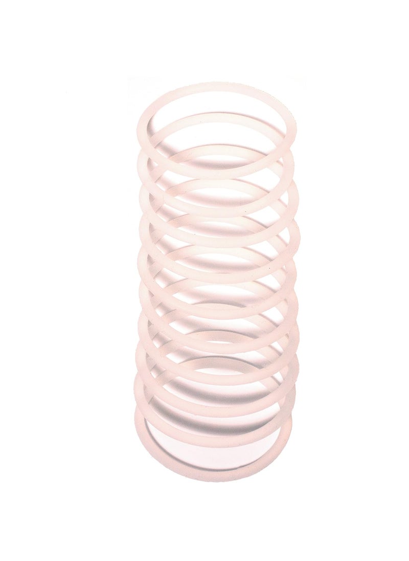 Mia Mia Silkies Silicone Hair Elastics Rubber Bands Last 10 Times Longer Translucent Clear for Women Girls Sports Wet Hair 10pcs 