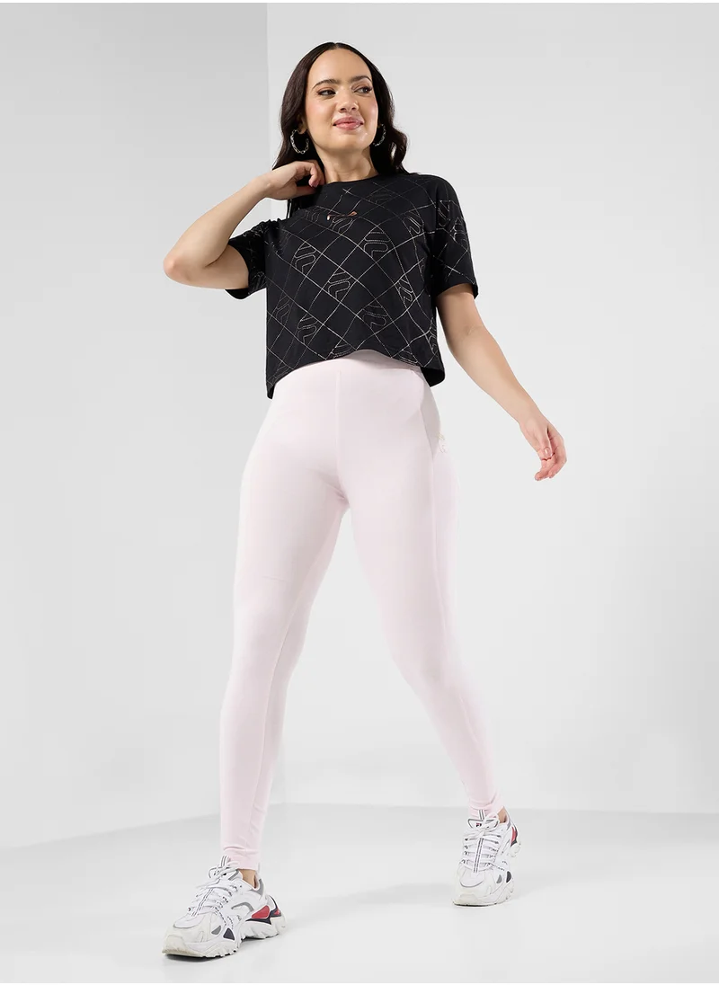 FILA Essential All Over Printed Cropped T-Shirt