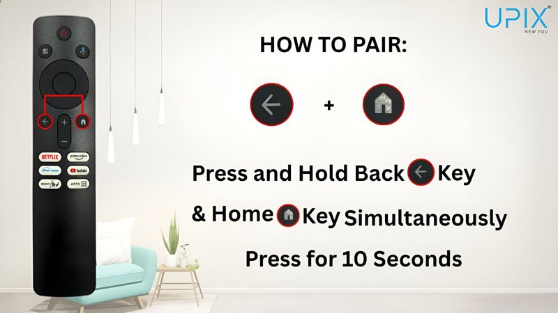 Upix Compatible Xiaomi, Mi, Redmi Smart TV LCD/LED Remote No. 1364 | XMRM-NP | with Voice | Netflix & YouTube Buttons | Exactly Same Remote Will Only Work | Pairing is Required - Image 3