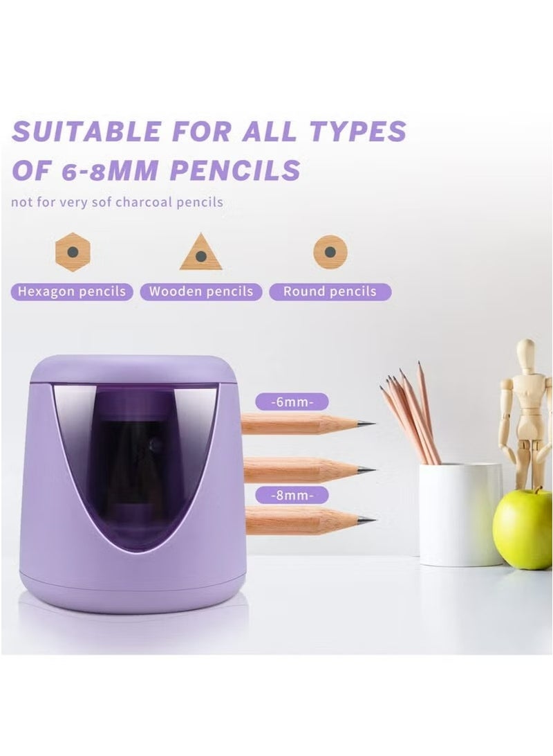 YOUGE Electric Pencil Sharpener with Pencil Saver Suitable for Colored Pencils (6-8.5mm) Automatic Pencil Sharpener for Children and School Students  - Image 4