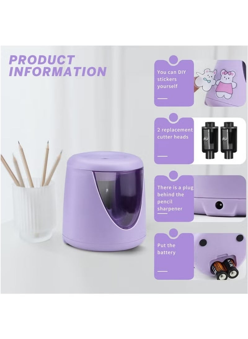 YOUGE Electric Pencil Sharpener with Pencil Saver Suitable for Colored Pencils (6-8.5mm) Automatic Pencil Sharpener for Children and School Students  - Image 2