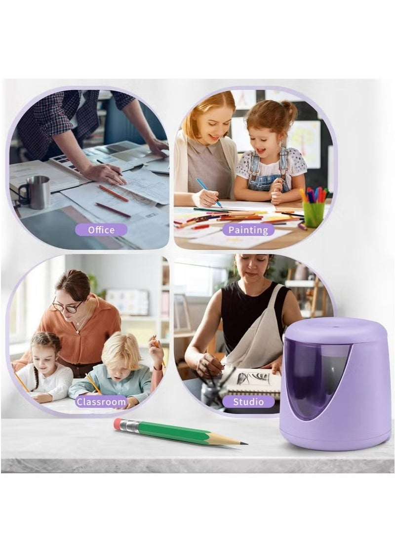 YOUGE Electric Pencil Sharpener with Pencil Saver Suitable for Colored Pencils (6-8.5mm) Automatic Pencil Sharpener for Children and School Students  - Image 3