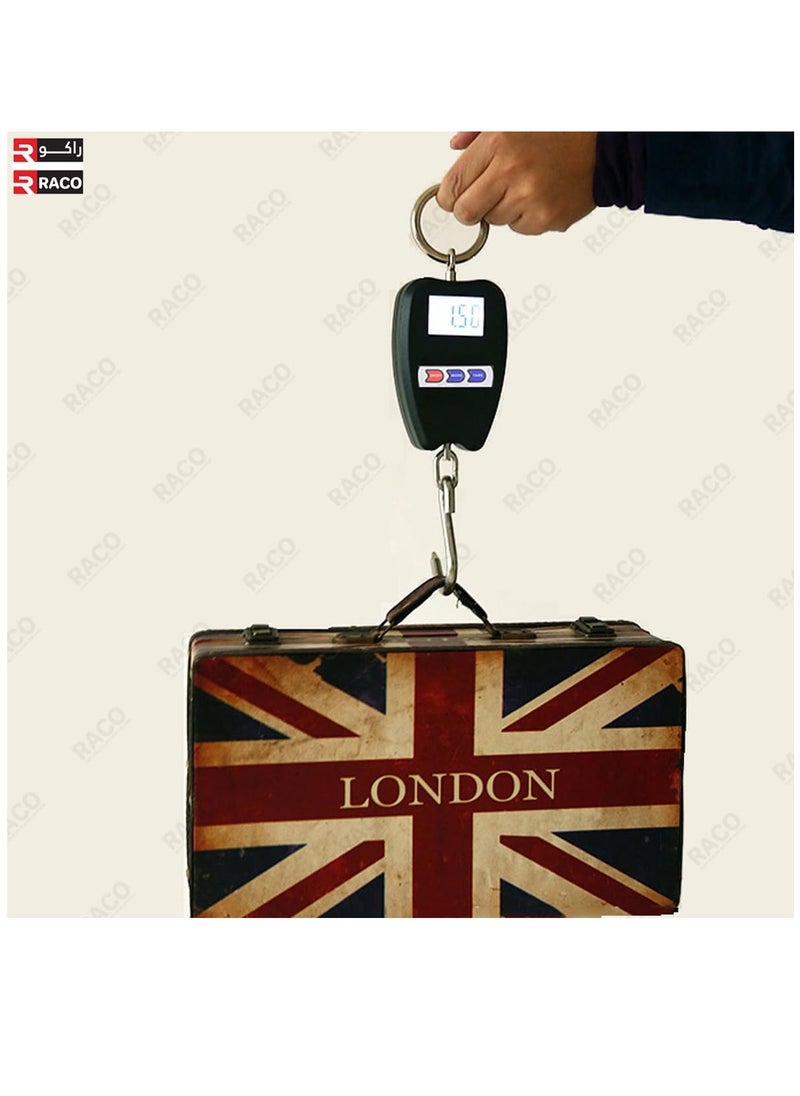 RACO - RACO Digital Mini Crane Scale 100kg/200lbs Weight Measurement with LED Display, Portable Handheld Design, Mini Hook, Ideal for Indoor and Outdoor Use. - Image 1