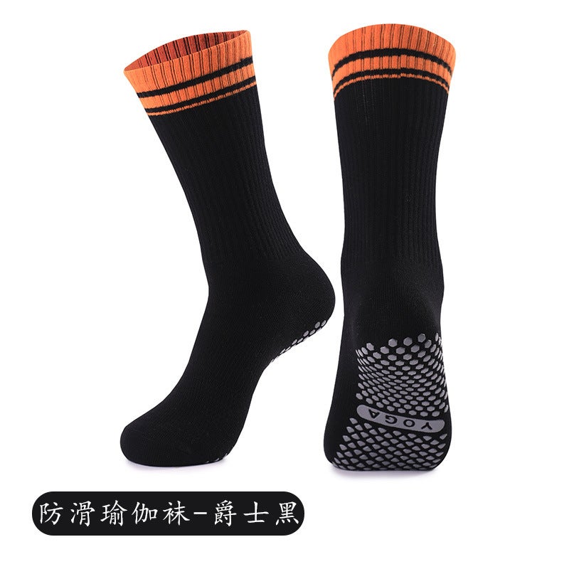 Generic Strap Yoga Socks Non-slip Professional Womens Medium Pilates Socks Short Towel Bottom Fitness Sports Floor Socks X83 Jazz Black [Professional Yoga Socks]]
