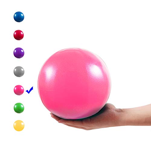 Vaupan Mini Exercise Ball, 9 Inch Small Gym Ball with Inflatable Straw for Yoga, Pilates, Stability, Barre, Physical Therapy, Stretching and Core Training, Improves Balance, Strength - Image 1