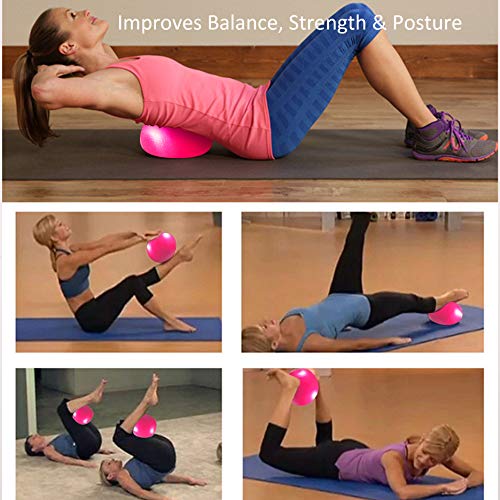 Vaupan Mini Exercise Ball, 9 Inch Small Gym Ball with Inflatable Straw for Yoga, Pilates, Stability, Barre, Physical Therapy, Stretching and Core Training, Improves Balance, Strength - Image 5