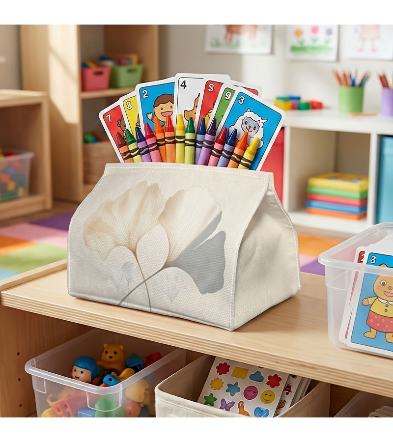 Polyester Leaf Tissue Holder 18cm For Living Room Office Bedroom - Image 1