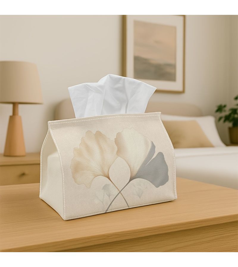 Polyester Leaf Tissue Holder 18cm For Living Room Office Bedroom - Image 3