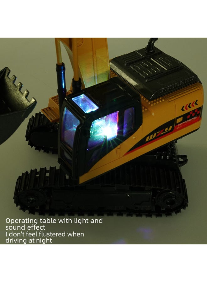 Children's Alloy Remote Control Excavator Toy Cement Mixer Boy Engineering Truck Concrete Crane Super Gift-Color:Upgraded Gray Mail Order Box  - Image 5