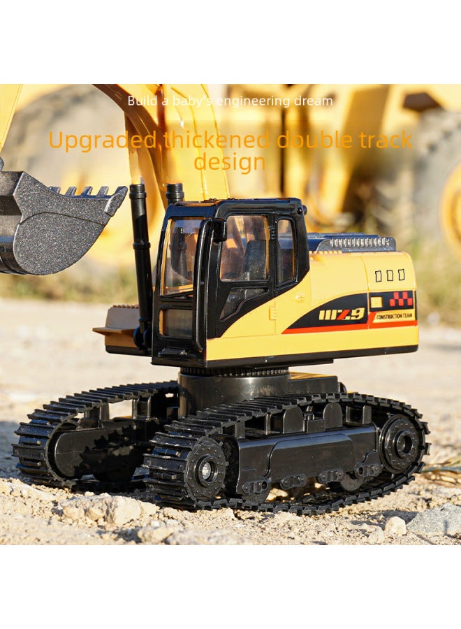 Children's Alloy Remote Control Excavator Toy Cement Mixer Boy Engineering Truck Concrete Crane Super Gift-Color:Upgraded Gray Mail Order Box  - Image 3