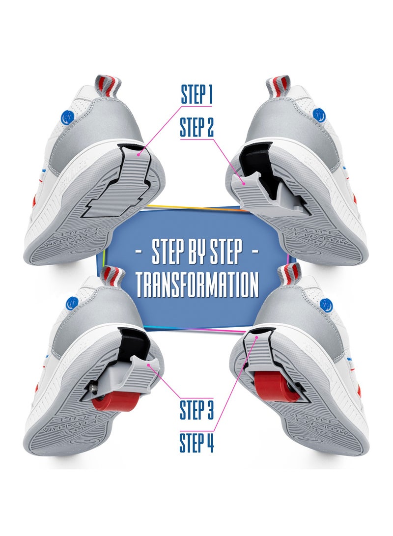 BREEZYROLLERS BREEZY ROLLERS Shoes with Wheels for Children, Roller Skates Sneakers Kids, From Children's Street Shoes to Roller Skates in a Few Seconds, Patented Click System, Trainers with Wheels for Girls & Boys - Image 2