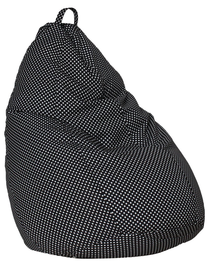 SATTVA Classy.Elegant.Stylish Sattva Classic Polka Party XXXL Bean Bag Cover Without Beans Black Polka  - Image 3