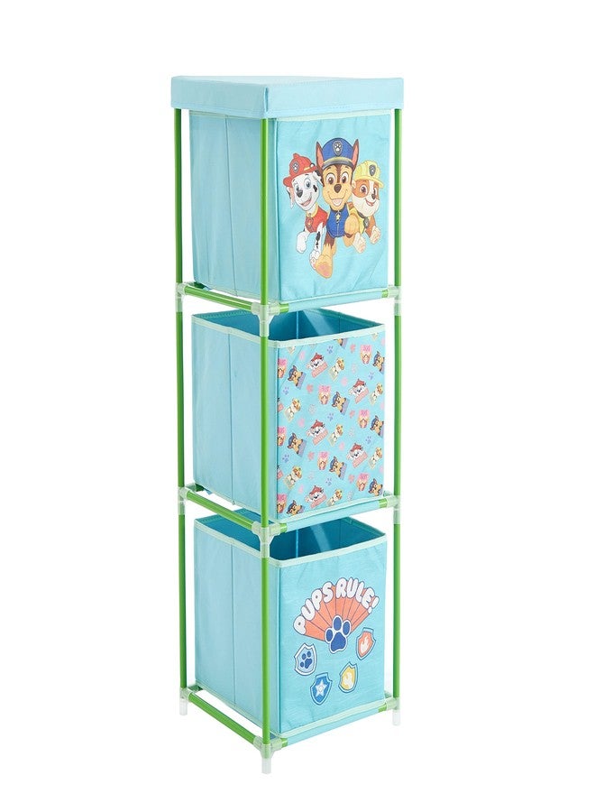 Idea Nuova Nickelodeon Paw Patrol 3-Tier Fabric Storage Organizer with 3 Cubes & Lid, Kids Toy Storage Bins for Bedroom, Playroom & Nursery - Image 1