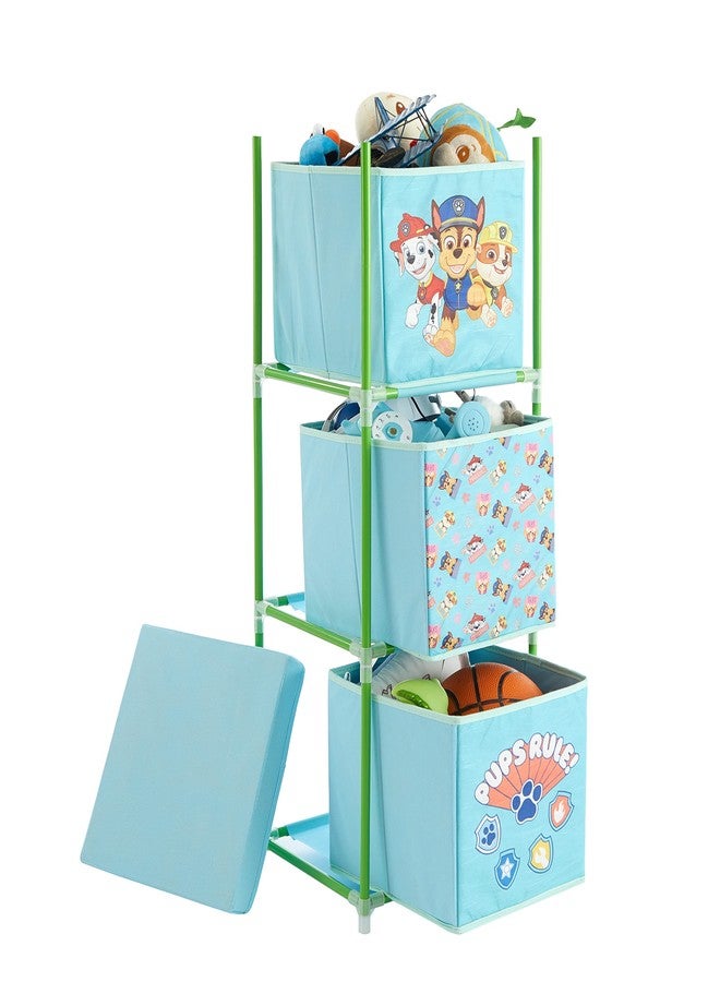 Idea Nuova Nickelodeon Paw Patrol 3-Tier Fabric Storage Organizer with 3 Cubes & Lid, Kids Toy Storage Bins for Bedroom, Playroom & Nursery - Image 2