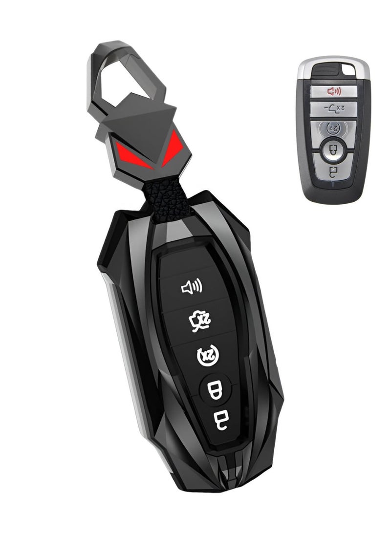 NOSKIN Key Fob Cover Fit for Ford key Case Protector Metal Keychain,Compatible for Bronco F150 Explorer Escape Mustang Mach E Truck King Ranch Key Holder - Image 1