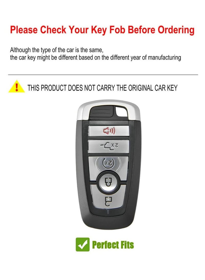 NOSKIN Key Fob Cover Fit for Ford key Case Protector Metal Keychain,Compatible for Bronco F150 Explorer Escape Mustang Mach E Truck King Ranch Key Holder - Image 2
