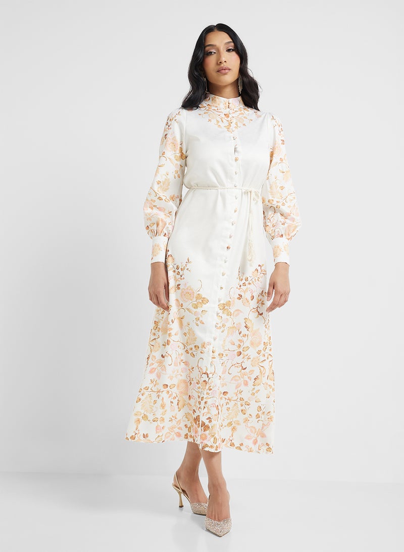 Khizana Floral Print Midi Dress  - Image 4