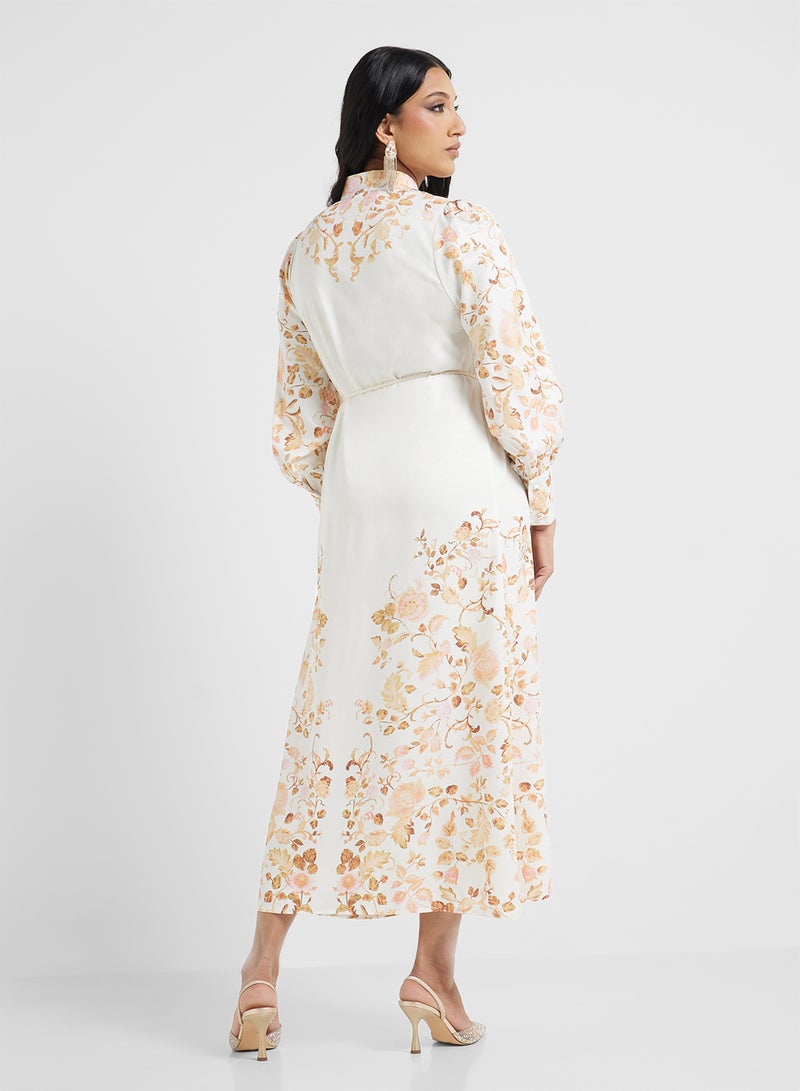 Khizana Floral Print Midi Dress  - Image 2